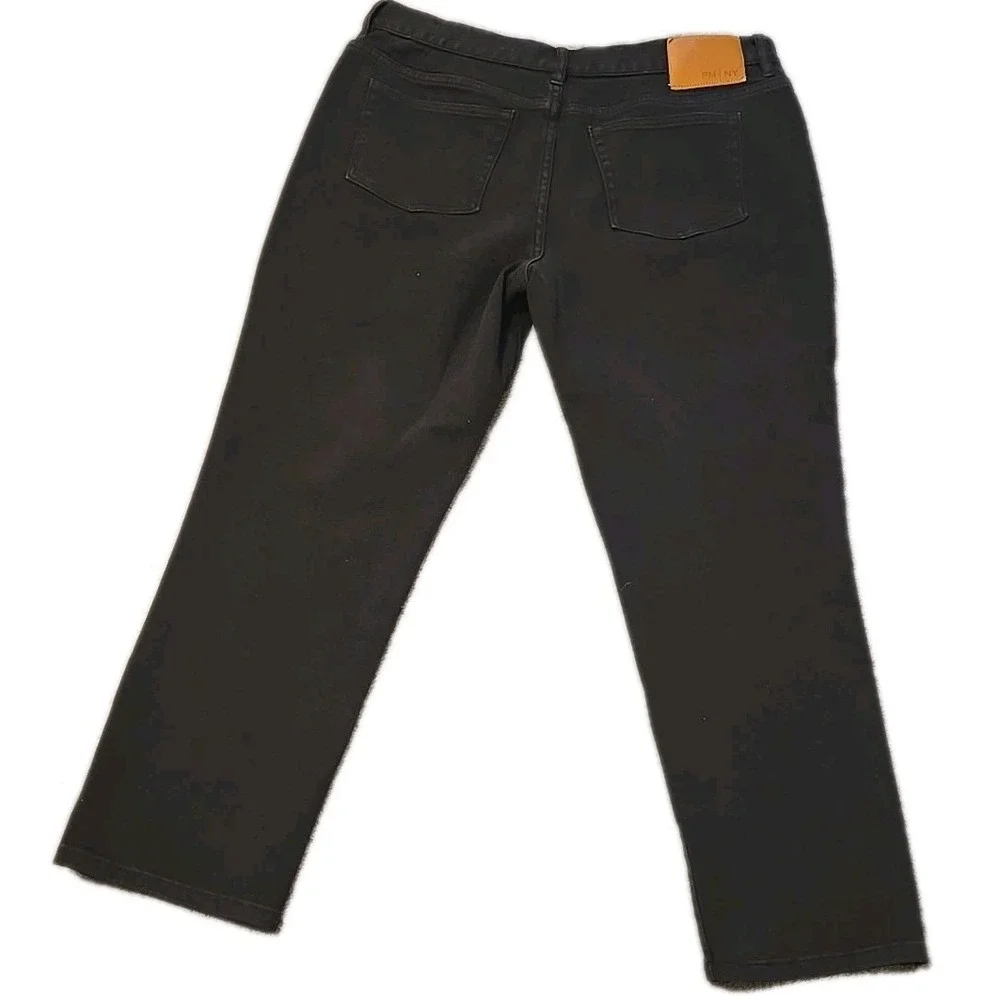 PETER MANNING NYC PMNYC Men's 35x29 Black Travel Jeans Tapered Stretch Denim